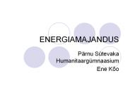 ENERGIAMAJANDUS