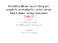 Distortion Measurement Using Arc-Length-Parameterisation within Vertex-Based Shape Coding Framework (DMALP) PowerPoint PPT Presentation