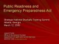 Public Readiness and Emergency Preparedness Act PowerPoint PPT Presentation