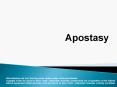 Apostasy PowerPoint PPT Presentation