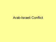 Arab-Israeli Conflict