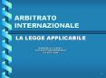 ARBITRATO INTERNAZIONALE PowerPoint PPT Presentation