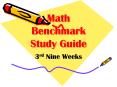 Math Benchmark Study Guide PowerPoint PPT Presentation