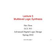 Lecture 5 Multilevel Logic Synthesis