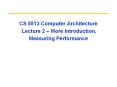 CS 5513 Computer Architecture Lecture 2  PowerPoint PPT Presentation