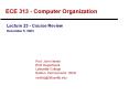 ECE 313 - Computer Organization PowerPoint PPT Presentation
