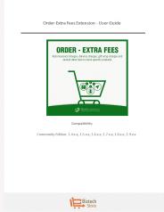 Order-Extra Fees Extension - User Guide