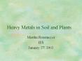 Heavy Metals in Soil and Plants PowerPoint PPT Presentation