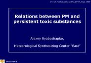 Relations between PM and persistent toxic substances