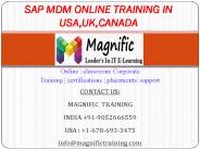 Sap Mdm Online Training in Usa,Uk,Canada