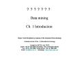 ??????? Data mining Ch. 1 Introduction PowerPoint PPT Presentation