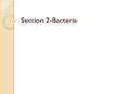 Section 2-Bacteria PowerPoint PPT Presentation