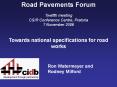 Road Pavements Forum PowerPoint PPT Presentation