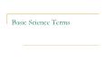 Basic Science Terms PowerPoint PPT Presentation