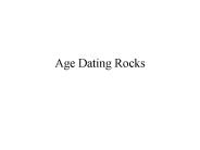Age Dating Rocks