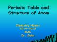 Periodic Table and Structure of Atom PowerPoint PPT Presentation