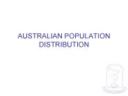 AUSTRALIAN POPULATION DISTRIBUTION