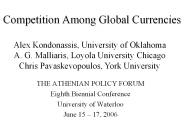 Competition Among Global Currencies