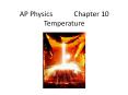 AP Physics      Chapter 10 Temperature PowerPoint PPT Presentation