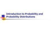 Introduction to Probability and Probability Distributions