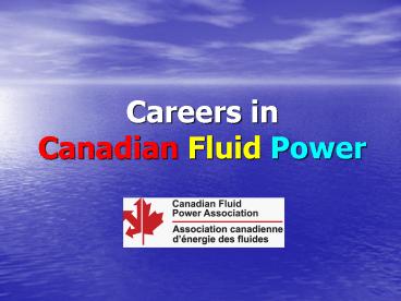 Careers in Canadian Fluid Power
