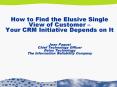 How to Find the Elusive Single View of Customer  PowerPoint PPT Presentation