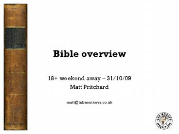Bible overview