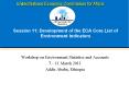 Session 11: Development of the ECA Core List of Environment Indicators PowerPoint PPT Presentation