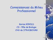 Connaissances du Milieu Professionnel