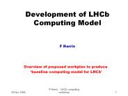 Development of LHCb Computing Model  F Harris