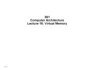 361 Computer Architecture Lecture 16: Virtual Memory