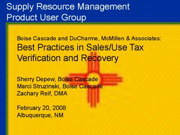 Supply Resource Management