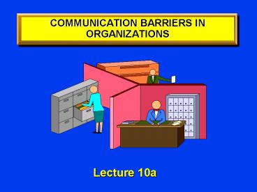 COMMUNICATION BARRIERS IN ORGANIZATIONS