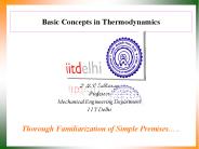 Basic Concepts in Thermodynamics