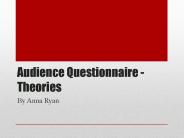 Background Research - Audience Theories