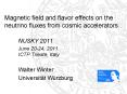 Magnetic field and flavor effects on the neutrino fluxes from cosmic accelerators PowerPoint PPT Presentation