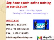 Sap Hana Admin Online Training in Usa,Uk,Pune