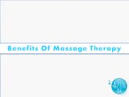 Benefits of Massage Therapy
