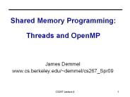 Shared Memory Programming: Threads and OpenMP