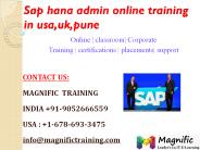 Sap Hana Admin Online Training in Usa,Uk,Pune