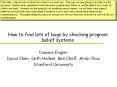 How to find lots of bugs by checking program belief systems PowerPoint PPT Presentation