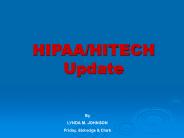 HIPAA/HITECH Update