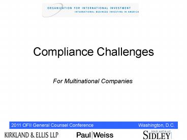 Compliance Challenges