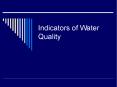 Indicators of Water Quality PowerPoint PPT Presentation