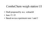 CombeChem weigh station UI