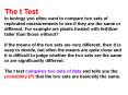 The t Test PowerPoint PPT Presentation