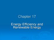 Energy Efficiency and Renewable Energy