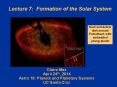 Lecture 7: Formation of the Solar System PowerPoint PPT Presentation