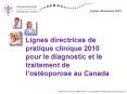 Lignes directrices de pratique clinique 2010 pour le diagnostic et le traitement de l PowerPoint PPT Presentation
