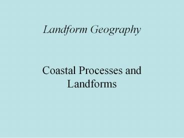 Landform Geography